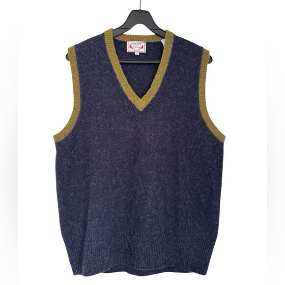 Gant by Michael Bastian Shaggy V-Neck Sweater Vest Size Large - Picture 1 of 4